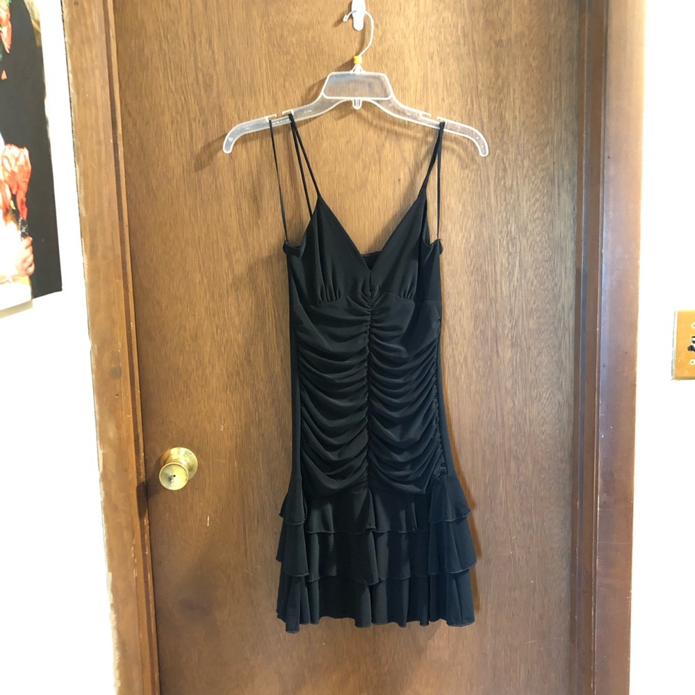 Soprano little black dress with lots of ruching